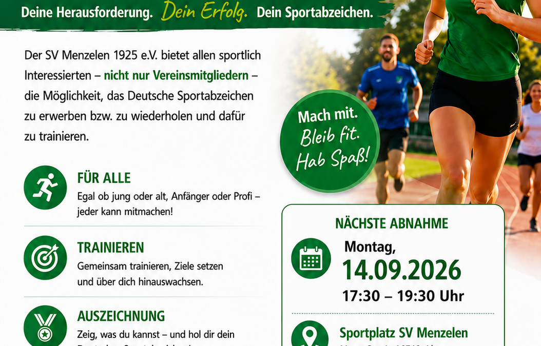 Sportabzeichen Abnahme am 14.09.26