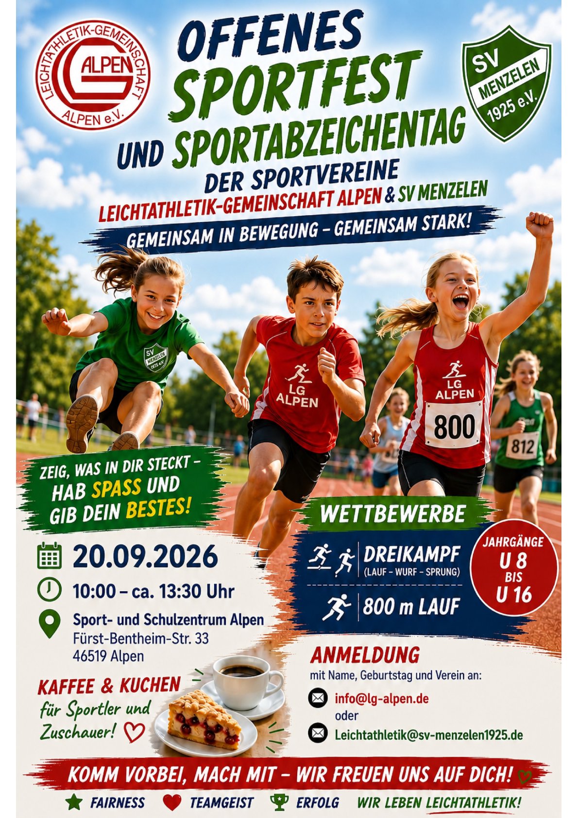 Offenes Sportfest und Sportabzeichentag am 20.09.2026